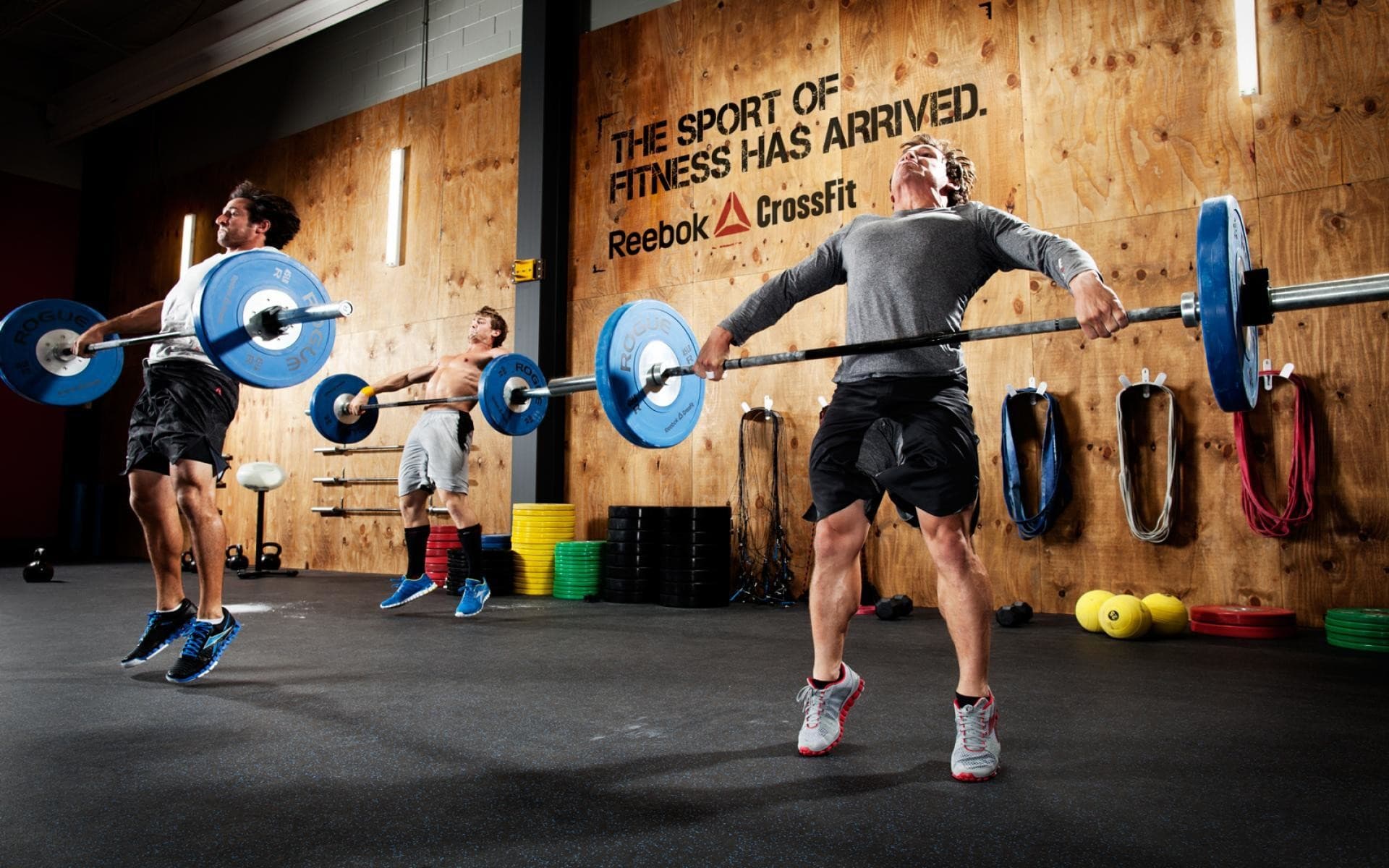 CrossFit athletes during a workout