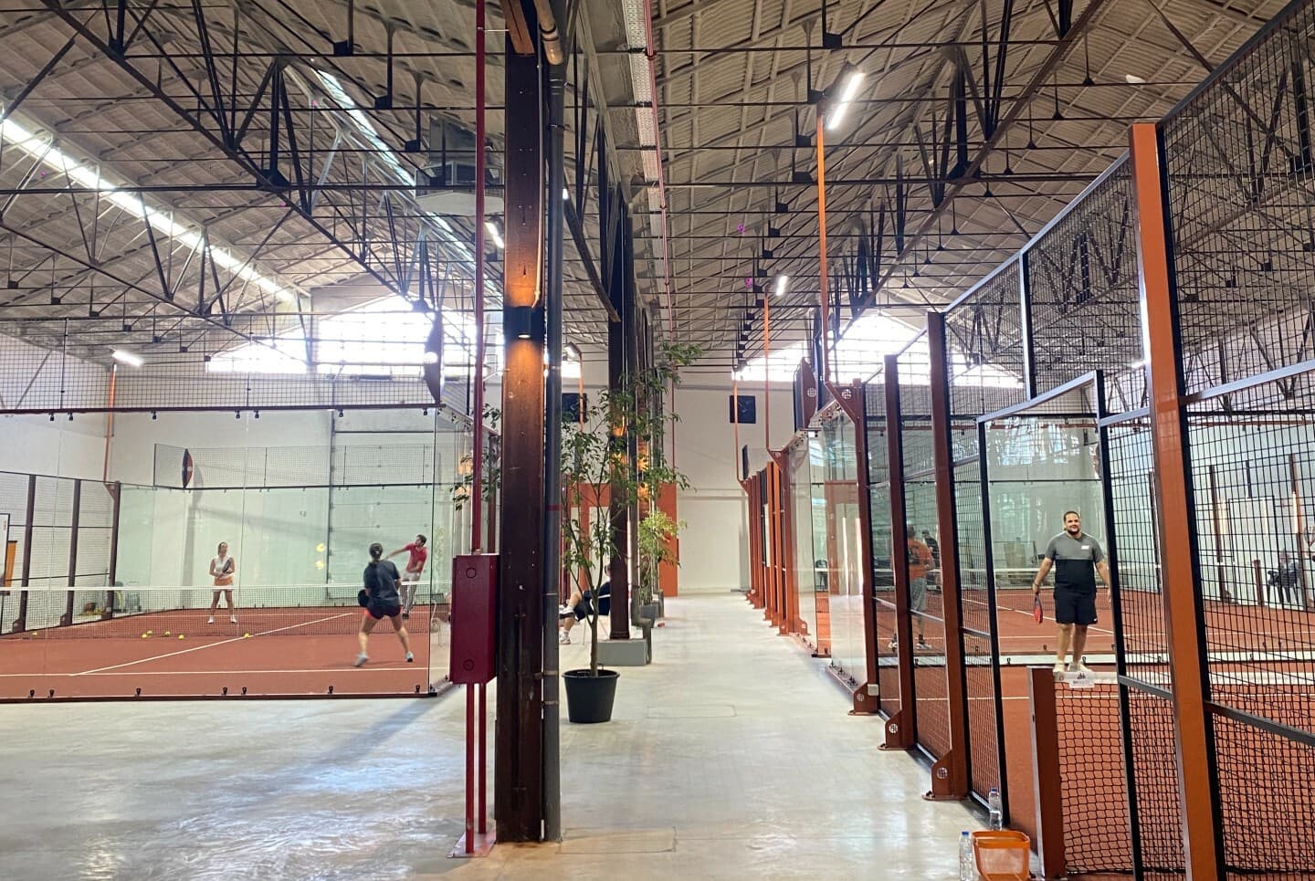 Padel court in a modern sports facility