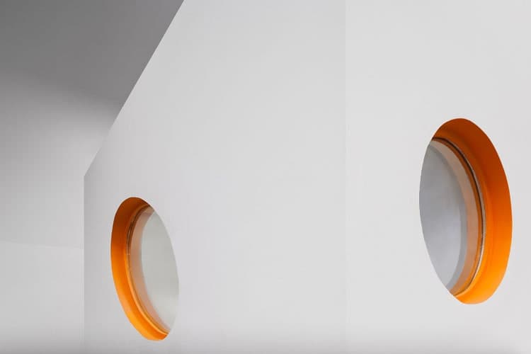 Gym interior with weight equipment